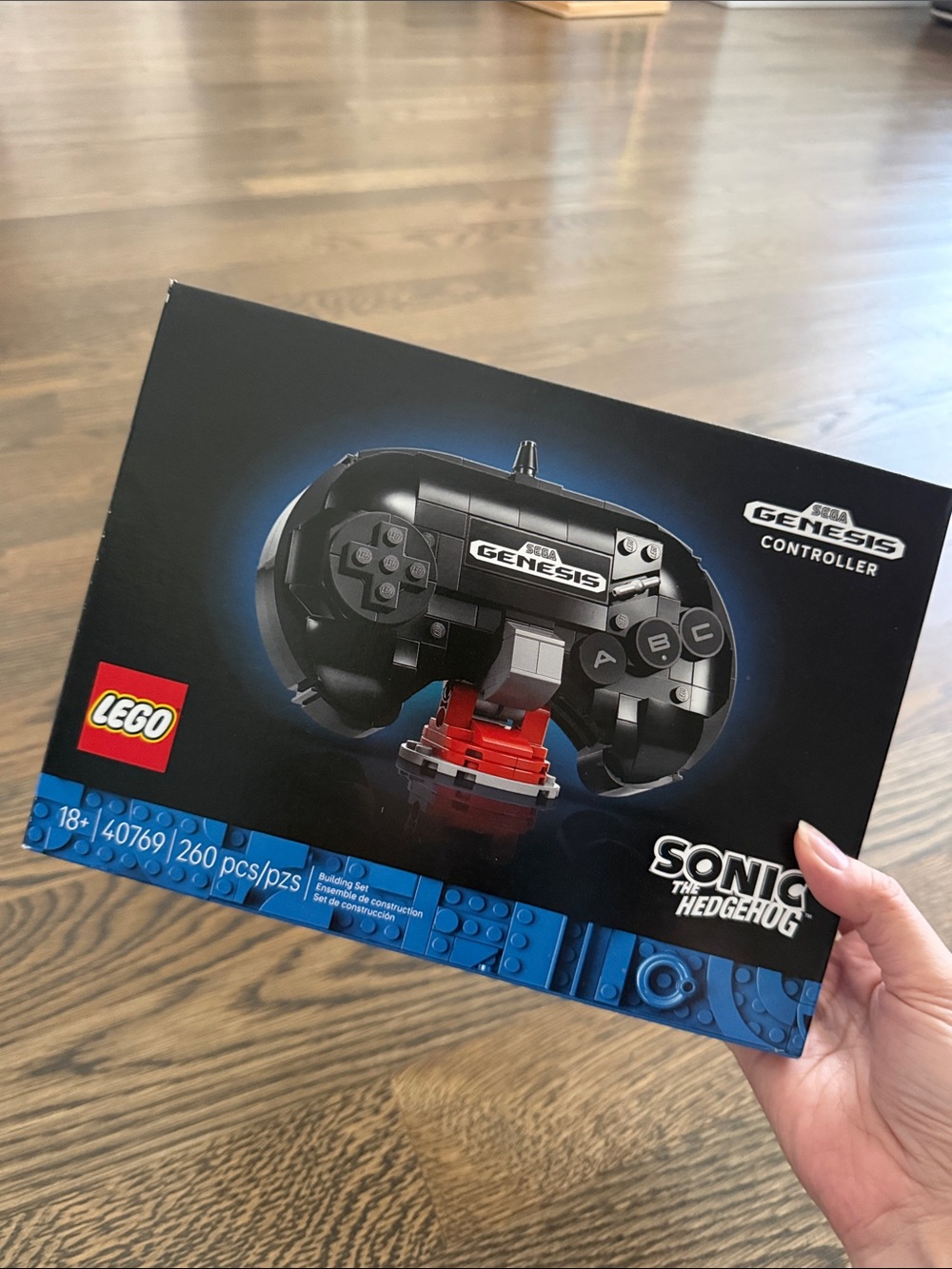 LEGO Black and Red Sonic the Hedgehog Genesis Controller Display Set